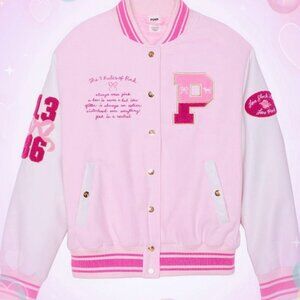 Pink love shack coat large nwot